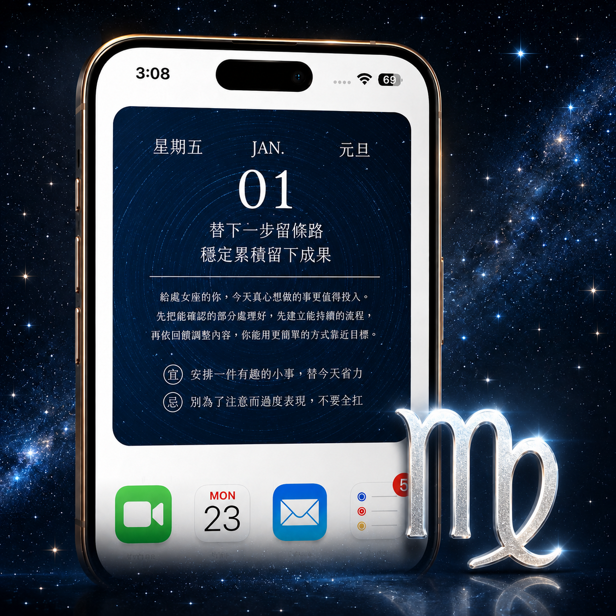 2027 手機版日曆｜處女座
