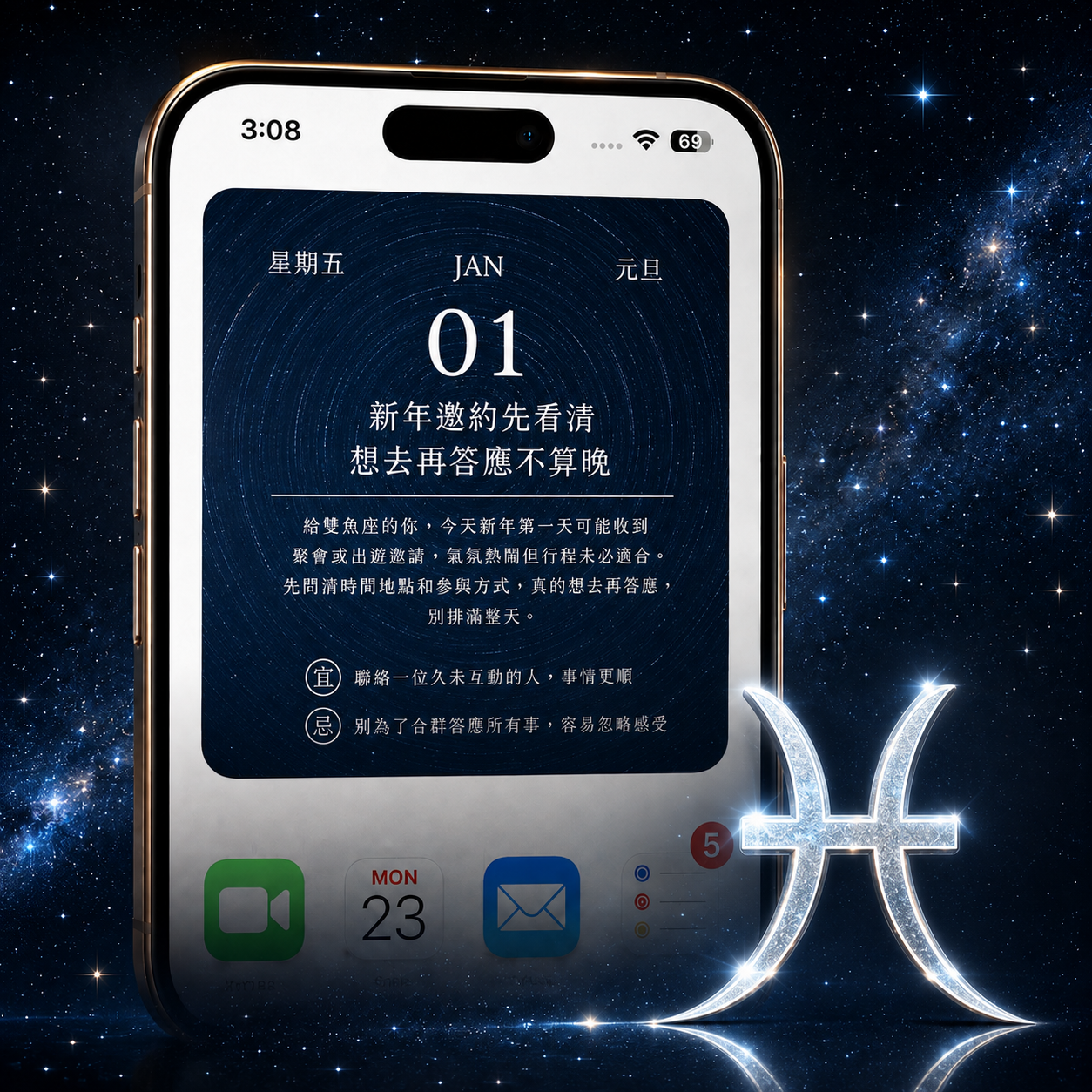 2027 手機版日曆｜雙魚座