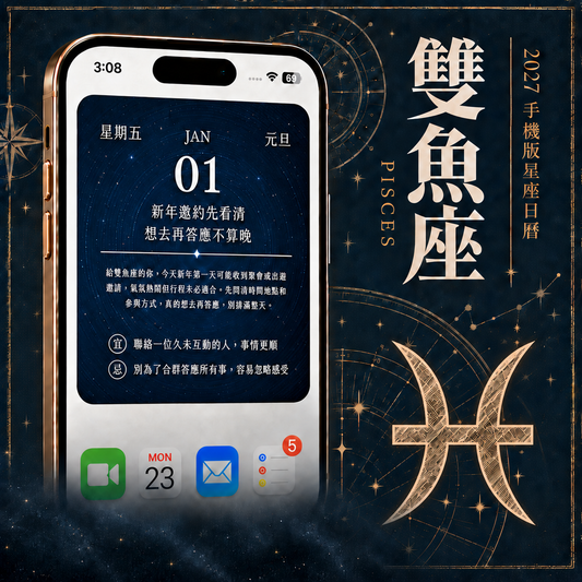 2027 手機版日曆｜雙魚座