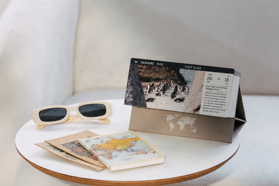 【English Edition】2027 Flight Ticket Calendar & Travel Almanac