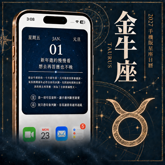 2027 手機版日曆｜金牛座